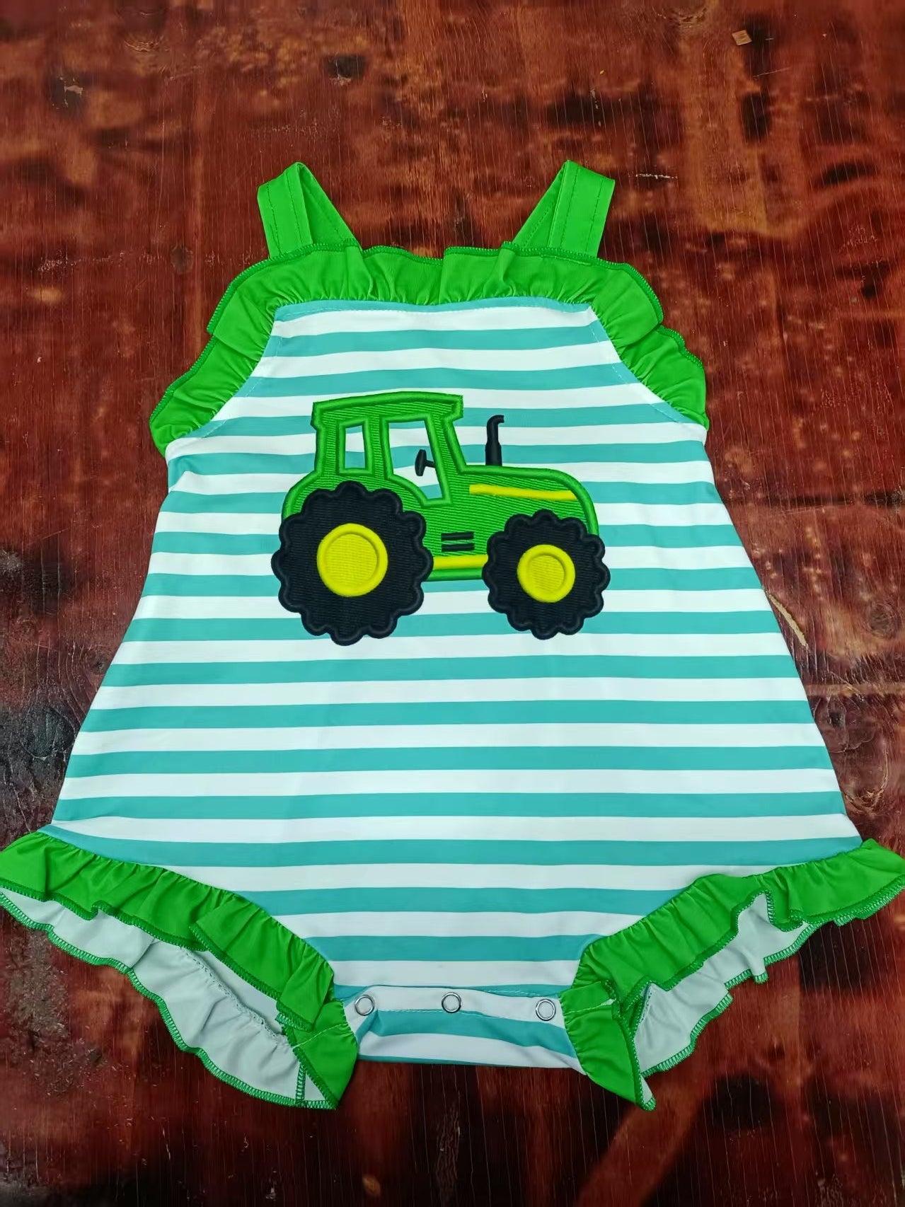 5.9 Green Tractor Toddler Clothes