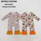 RTS NO MOQ Sibling milk silk Baby Girls Long Sleeve Flowers Leaves Print Fall Ruffle Pant Rompers