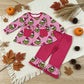 RTS NO MOQ milk silk GLP3458 Baby Girls Blue Stripe Santa Pockets Tunic Ruffle Pant Christmas Clothes Set