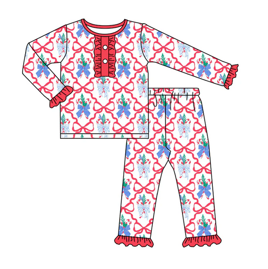 5.20 Christmas Tree Button Long Sleeve Suit
