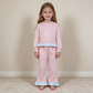NEW RTS NO MOQ milk silk GLP3754 Baby Girls Light Pink Long Sleeve Top Ruffle Pant Clothes Set
