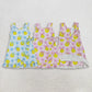 3.31 Sibling Baby Girls Pink Blue Checked Bows Lemons Yoga Active Shorts Knee Length Dress