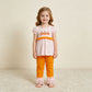 NEW RTS NO MOQ milk silk GSPO2337 Embroidery Bow Pumpkins Baby Girls Stripe Tunic Ruffle Pant Fall Clothes Sets