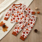 NEW RTS NO MOQ milk silk BLP1539 （BT1928+P1197）Baby Boys Football Pumpkins Leaves Top Pockets Joggers Fall Clothes Set