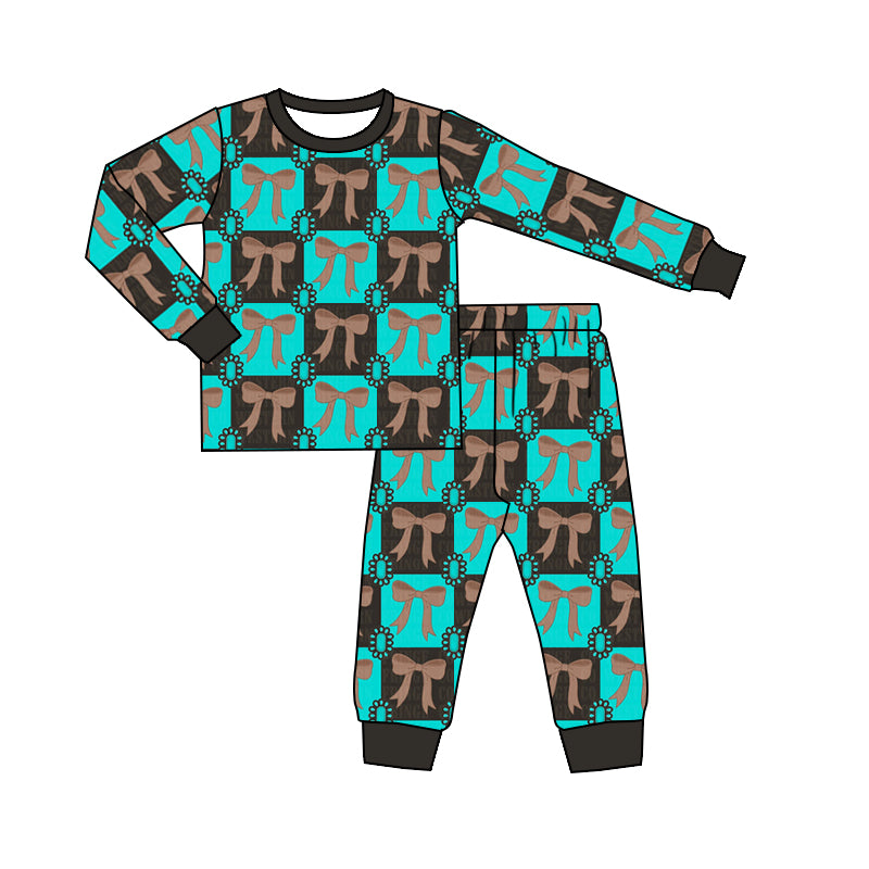 5.13 Blue Bow Long Sleeve Suit