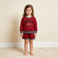 NEW RTS NO MOQ Vinyl GLS0167 Baby Boys Red Long Sleeve Top Short Team Clothes Set