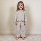 NEW RTS NO MOQ milk silk GLP3674 Baby Girls Long Sleeve Khaki Checked Top Pockets Ruffle Pant Clothes Set