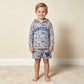 NEW RTS NO MOQ milk silk BLS0043 Baby Boys Light Grey Camo Kentucky Long Sleeve Hoodie Pockets Short Team Clothes Set