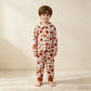 NEW RTS NO MOQ milk silk BT1894+P1197 Baby Boys Long Sleeve Pumpkins Footballs Fall Zip Pullovers pants sets