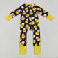 6.11 LR2198 Halloween Candy Black Zipper Long Sleeve Bodysuit