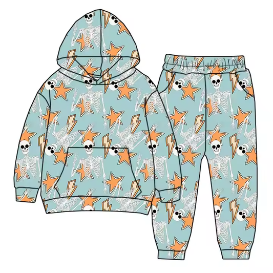 6.16 Boys Halloween Lightning Hooded Suit