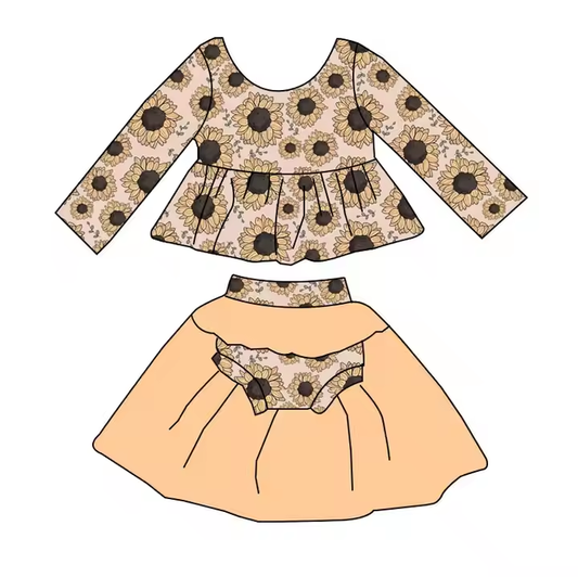 6.21 Sunflower Long Sleeve Toddler Clothes