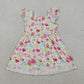 3.31 GSD3313 Smocked Floral Cross Baby Girls Easter Lace Ruffle Knee Length Dresses