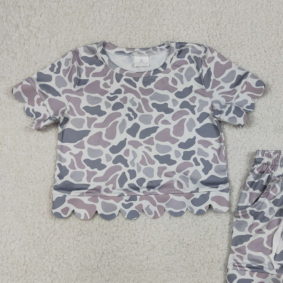 4.3 GSSO3034 Baby Girls Strap Colorful Flowers Tunic Ruffle Shorts Clothes Sets