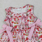 3.28 GSSO3104 Sleeveless strawberry bow tunic ruffle shorts girls outfits