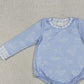 LR2969 Baby Boys Blue Long Sleeve Ducks Hunting Rompers
