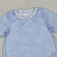 LR2969 Baby Boys Blue Long Sleeve Ducks Hunting Rompers