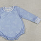 LR2969 Baby Boys Blue Long Sleeve Ducks Hunting Rompers