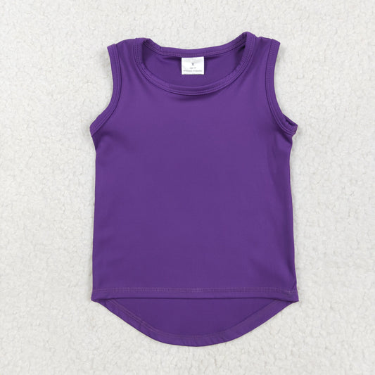 5.10 GT0996 Pure purple sleeveless yoga top