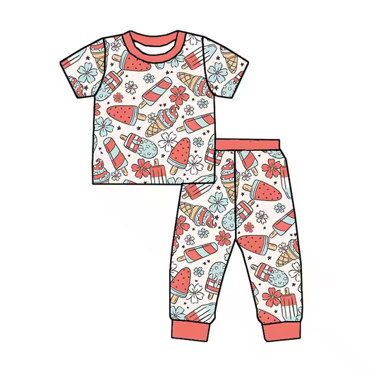 6.27 Watermelon Popsicle Short Sleeve Long Pants