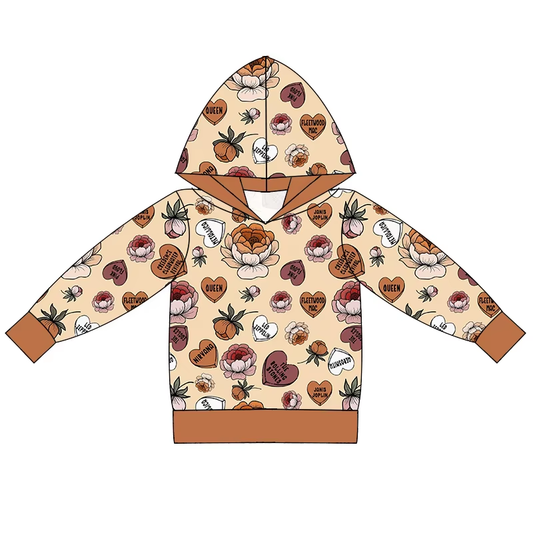 6.25 Love Flower Hooded Long Sleeve Top