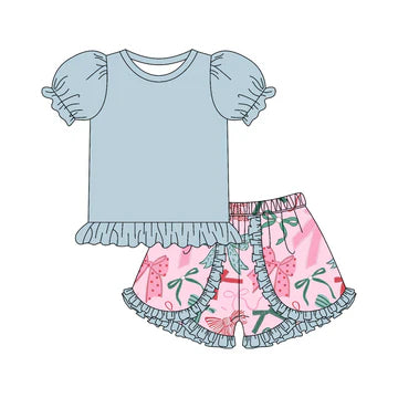 5.6 Light blue bow suit