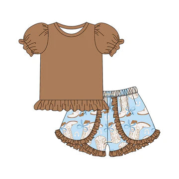 5.6 Brown Boots Cartoon Girl Set