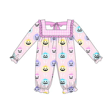 5.26 Halloween purple bow girl toddler clothes