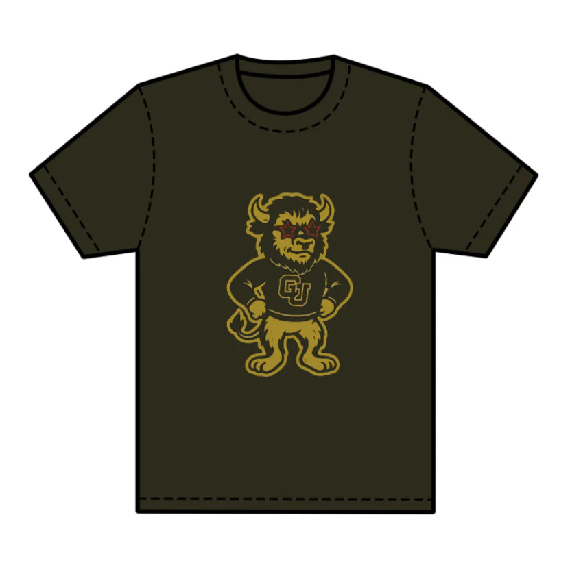 8.1preorder(moq 5) Baby Boys Olive Short Sleeves Cows CU Team Tee Shirts Tops