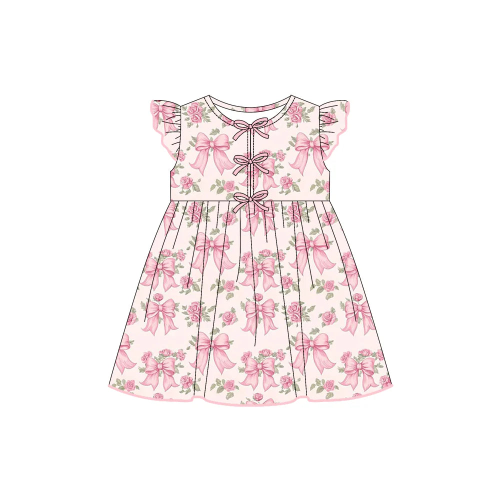 7.21Preorder (moq 5)Baby Girls Long Ruffle Sleeves Turkey Rainbows Plaid Knee Length Dresses