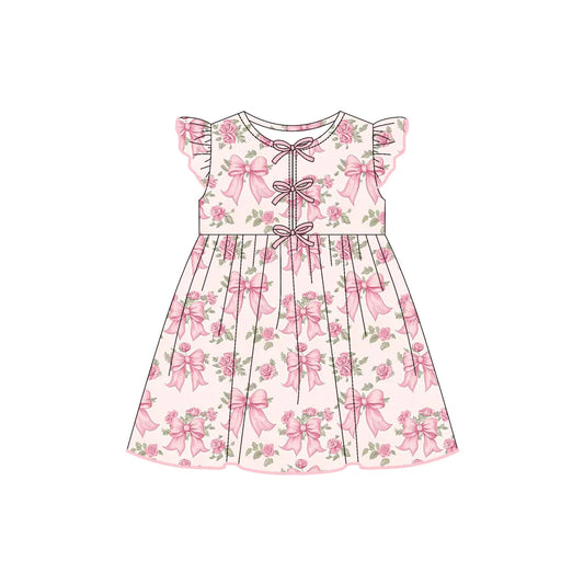 7.21Preorder (moq 5)Baby Girls Long Ruffle Sleeves Turkey Rainbows Plaid Knee Length Dresses