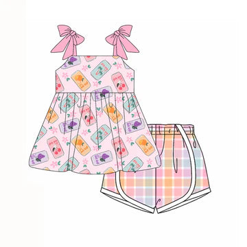 5.5 Girls Soda Color Suspender Set