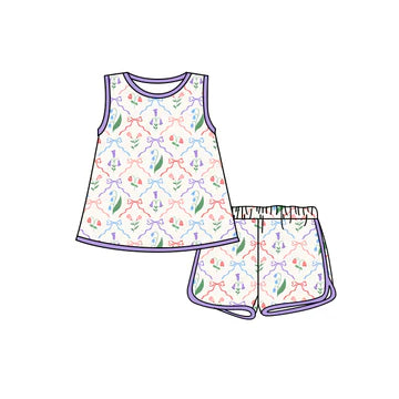 5.6 Colorful Bow Flower Girls Suit