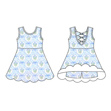 5.24 Flower Bow Sleeveless Dress