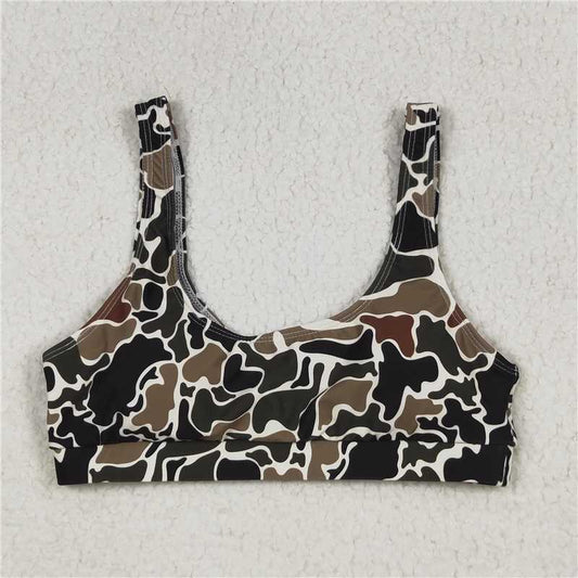 6.25S0566 Adult female camouflage beige swimsuit vest