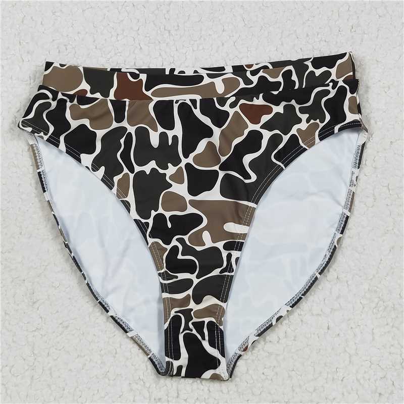 6.25 S0567 Adult female camouflage beige swimsuit briefs