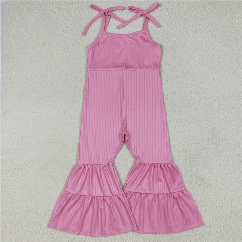 7.8 SR3156 Pure pink striped camisole jumpsuit