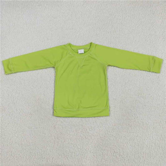 7.8 GT0971 Solid yellow-green long-sleeved yoga top