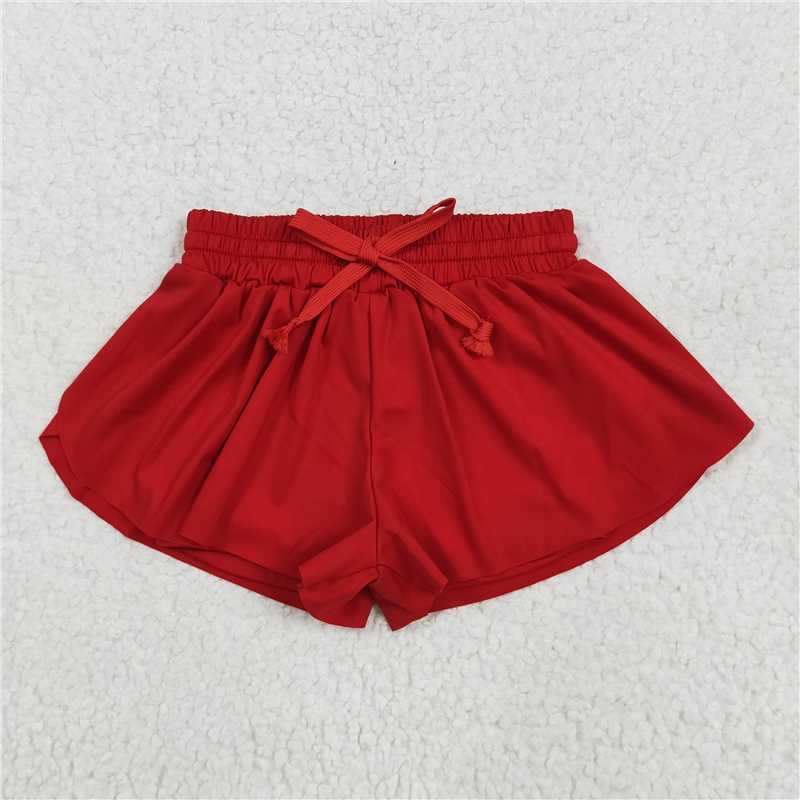 5.19  SS0544 Solid red yoga shorts