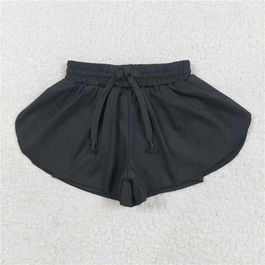 5.19 SS0551 Solid black yoga shorts