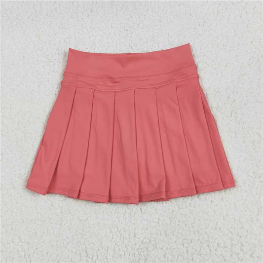 7.25  GLK0080 Solid orange yoga skirt