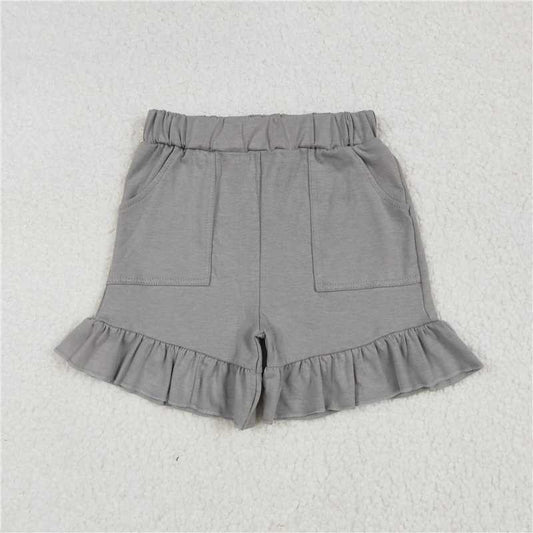 6.23  SS0563 Solid grey pocket lace shorts