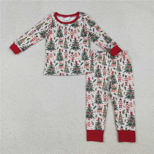 X10.11  BLP1206 Nutcracker Christmas Tree Long Sleeve and Pants Pajama Set