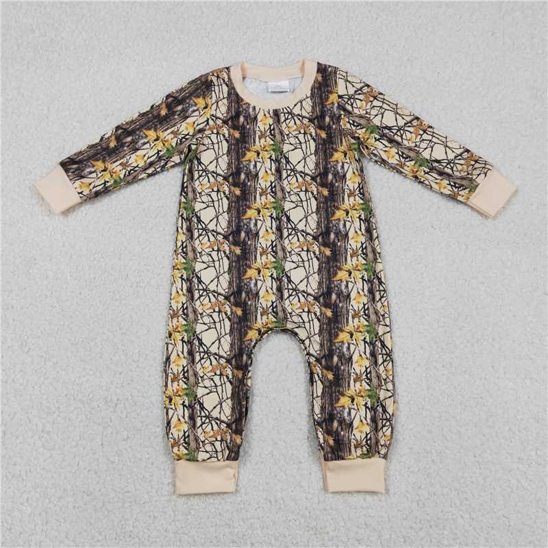 X1.5  LR2886 Duck Hat Gray-Green Zipper Long-Sleeved Jumpsuit