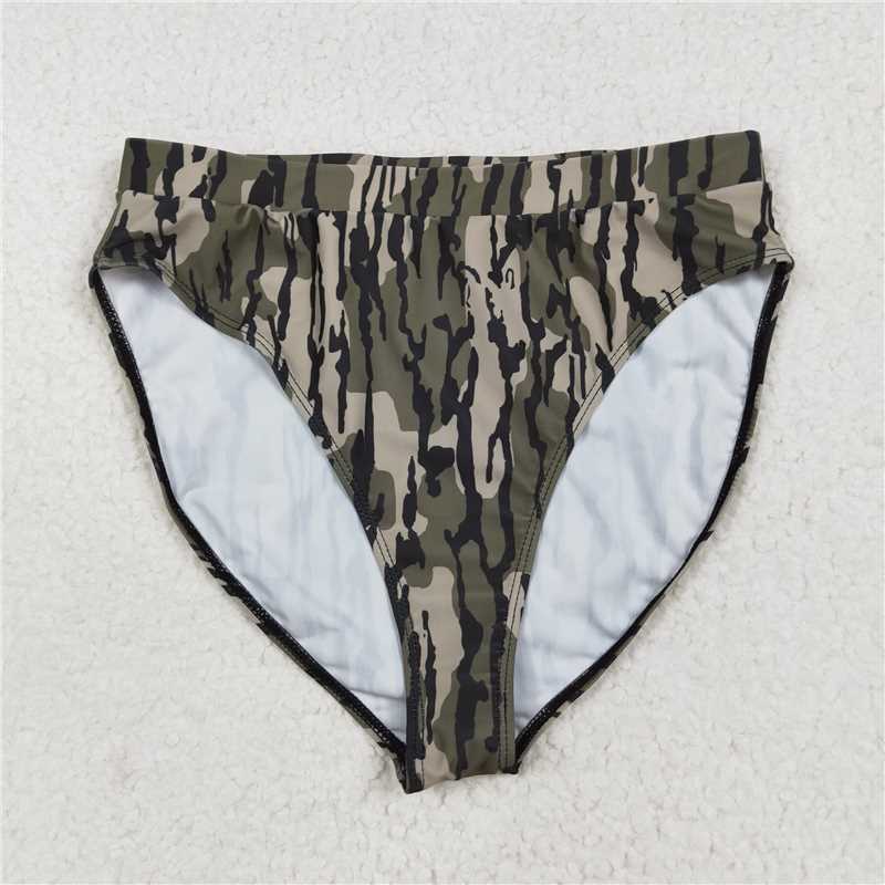 6.23 S0564 Adult female military green camouflage swimsuit briefs