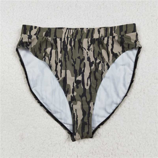 6.23 S0564 Adult female military green camouflage swimsuit briefs