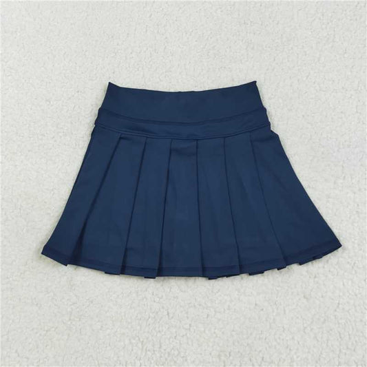 7.25 GLK0122 Pure navy blue yoga skirt