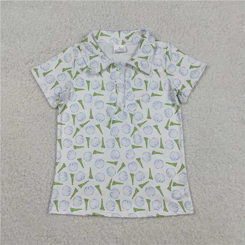 X12.31  BT1582 Golf Ball Button Collar Short-Sleeve Shirt