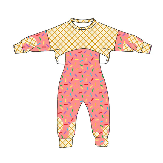 8.4Preorder (moq 5)Baby Girls Long Sleeves Drip Shirt Top Jumpsuit 2 Piece Team Clothes Sets