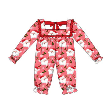5.23 Santa Claus Snowflake Doll Collar Long Sleeve Toddler Clothes